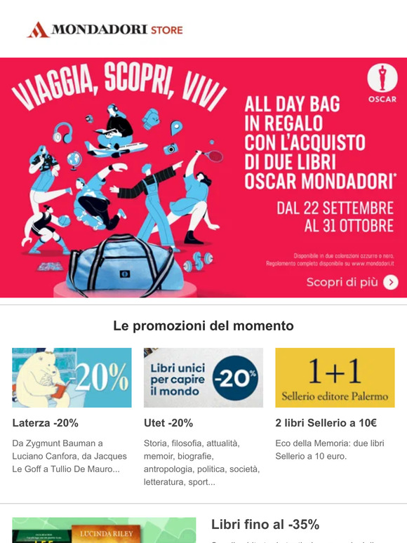Gli Oscar Mondadori ti regalano l'esclusiva All Day Bag