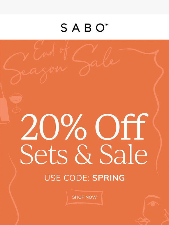 Shop 20% OFF Sets & Sale