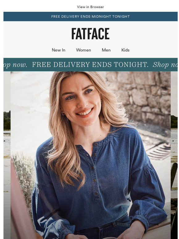 Fat Face UK Show Toppers for Autumn Milled