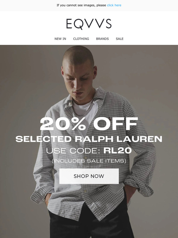 20% off Selected Ralph Lauren