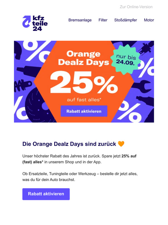 Orange Dealz Days – Schnapp dir 25% auf (fast) alles*