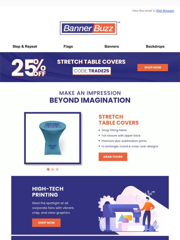 Savage Savings on Stretch Table Covers