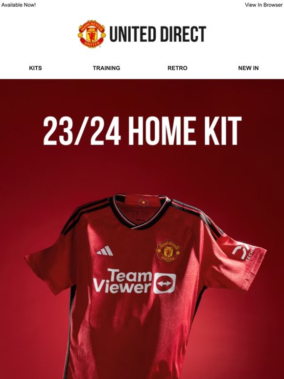 Show Your Red Devil Pride with the 23/24 Home Kit