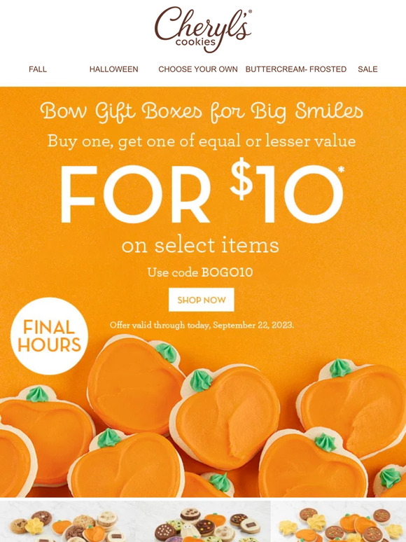 It’s time! Final hours for buy one, get one for $10.