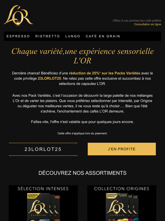 Dernière chance: -25% sur nos packs variétés
