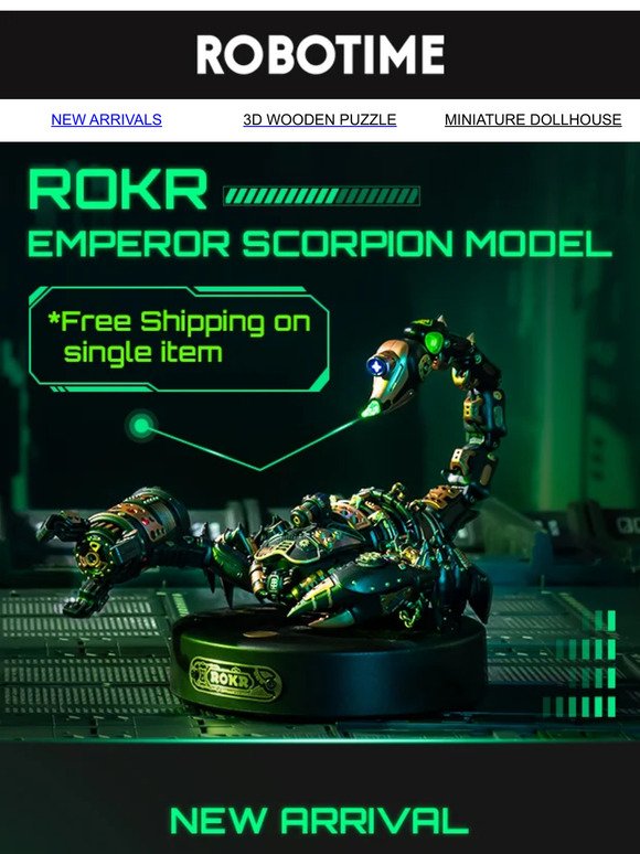 【Rokr New Arrival】ROKR Mechanical Age Serie - Emperor Scorpion Model Kit