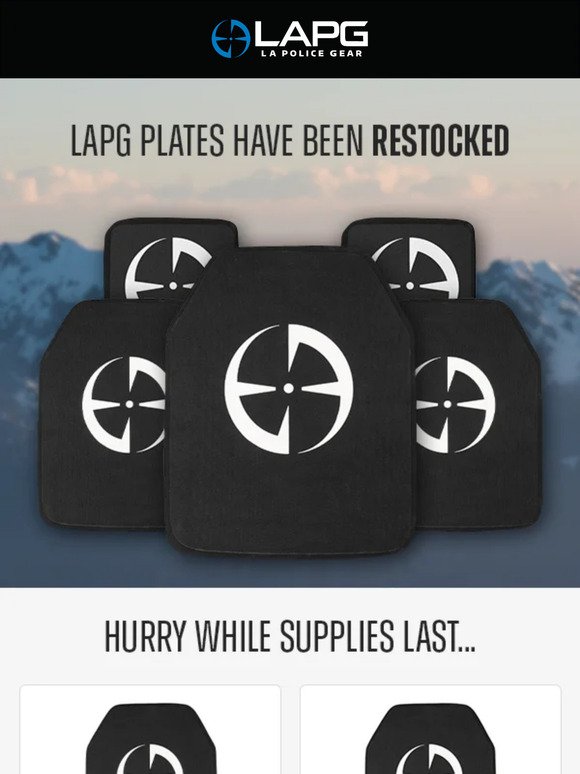 LAPG Plates have been restocked 🔥