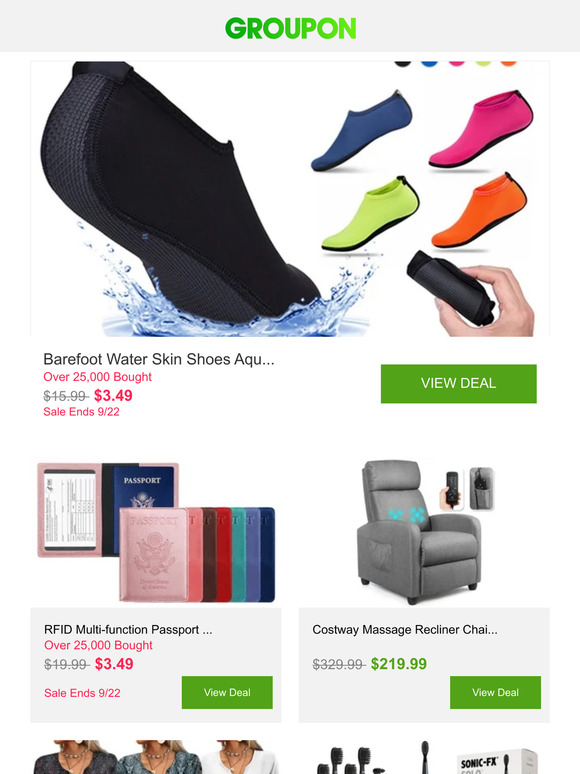 Barefoot Water Skin Shoes Aqu... | RFID Multi-function Passport ... | Costway Massage Recliner Chai...