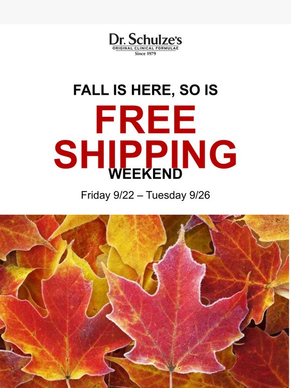 Weekend Special: FREE Shipping on ALL Orders 🍁