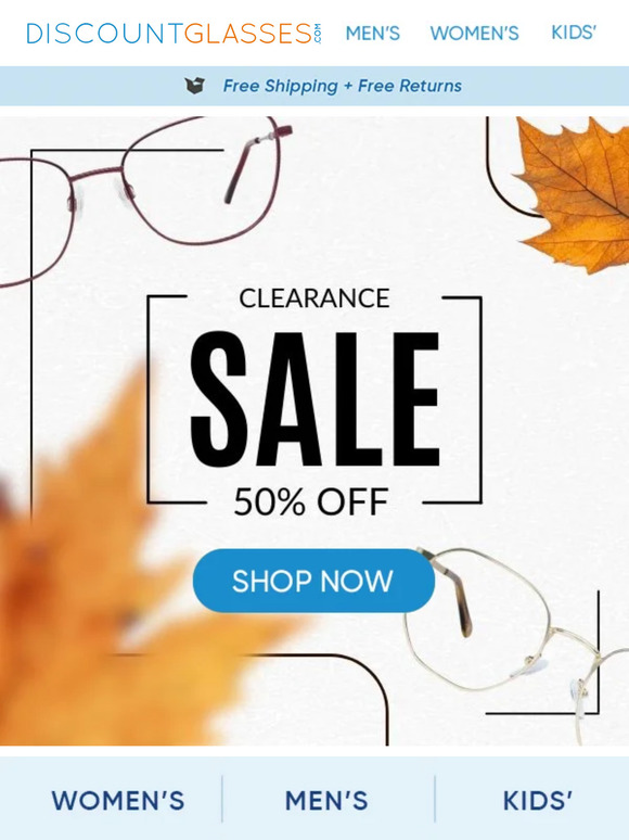 🍂 Fall For Fashion—50% Off Clearance Eyewear