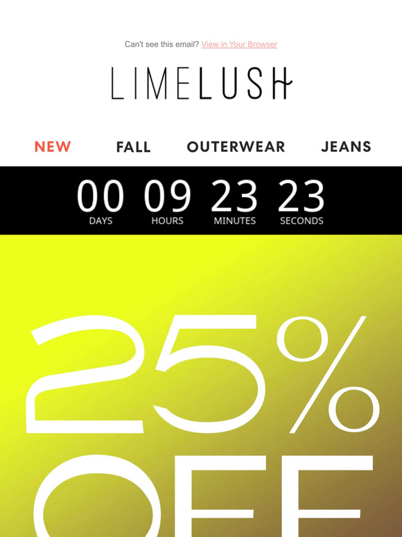 Last Chance For 25% Off Everything! ⚡🛍️