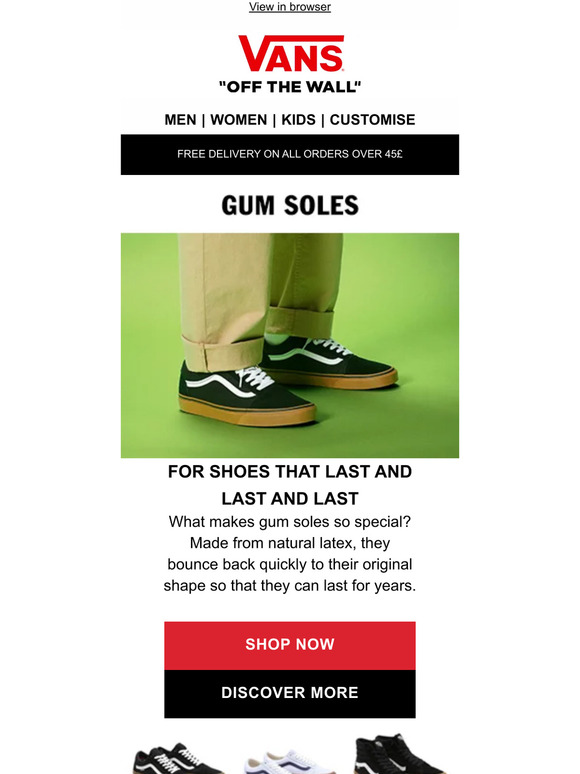 Gum sole shoes that last for years
