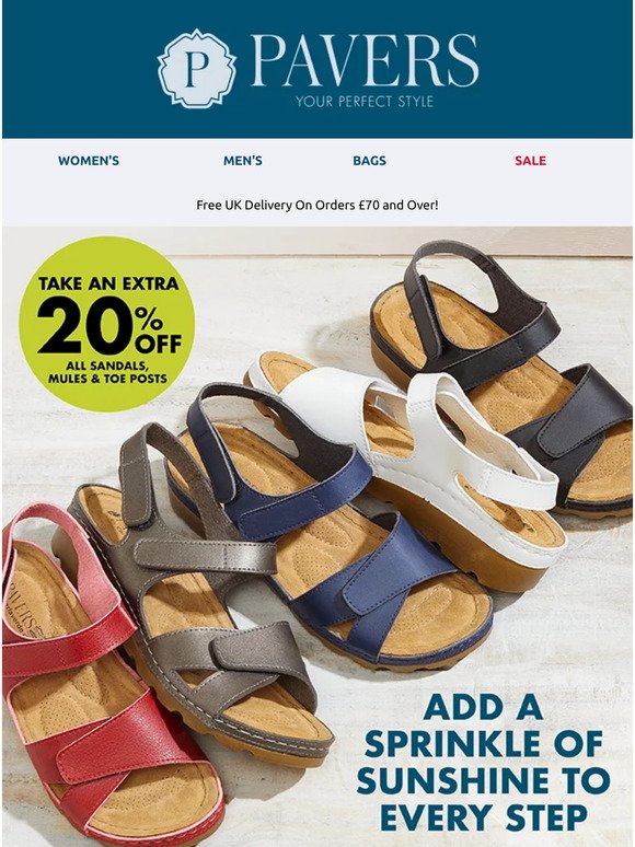 Grab an extra 20% off all sandals
