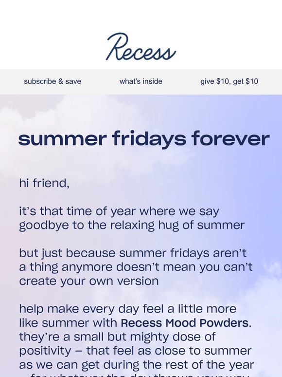 summer fridays forever