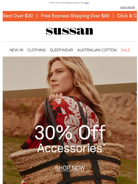 Complete Your Look. 30% Off Accessories*