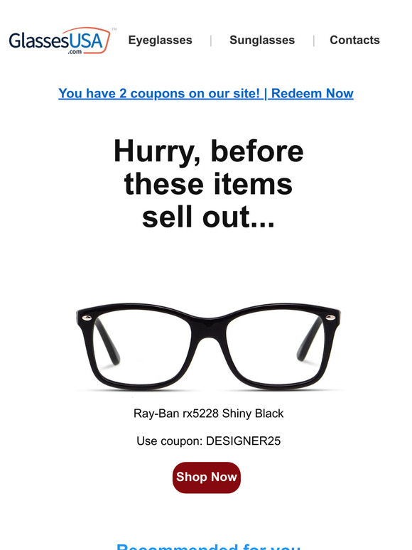Buy those Ray-Ban now for 25% off, before it's too late