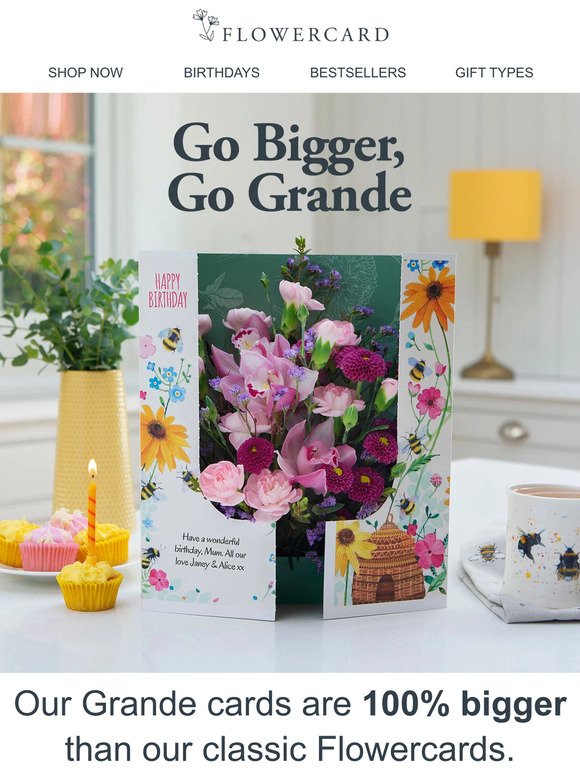 💐 A special gift idea - Flowercard's Grande range 💐