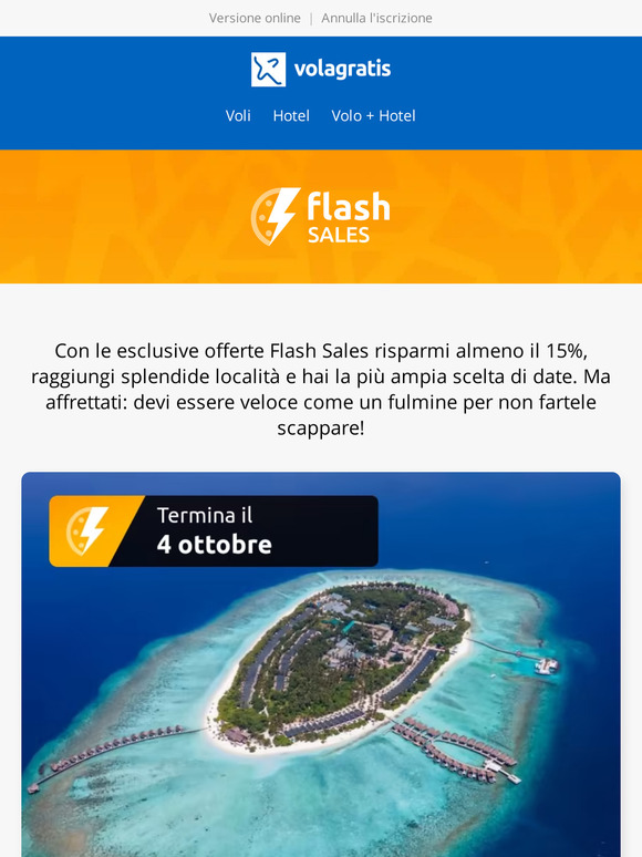 Vacanze da 188 € con Flash Sales
