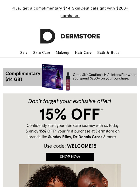 Start your routine with 15% off