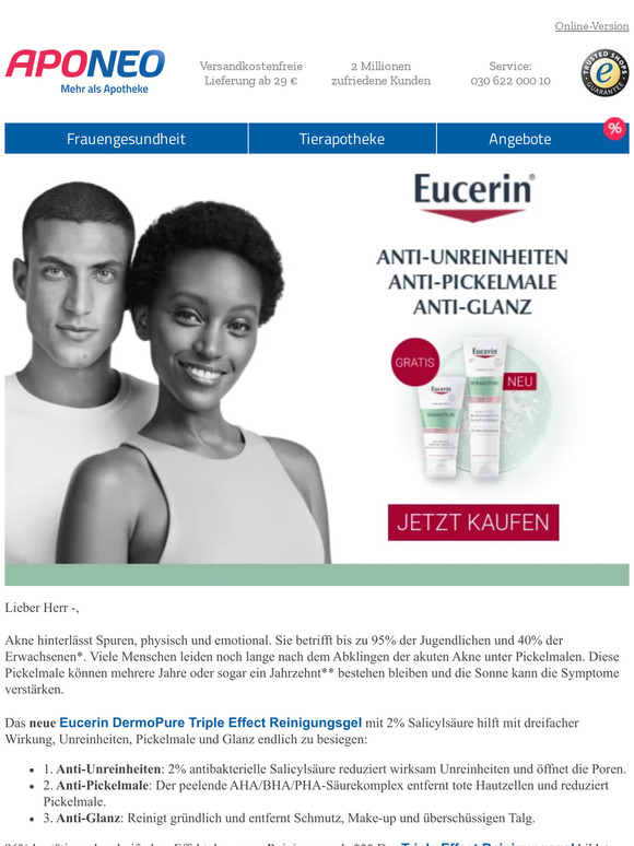 Sagen Sie Unreinheiten & Pickelmalen den Kampf an & sichern sich ein gratis Geschenk!
