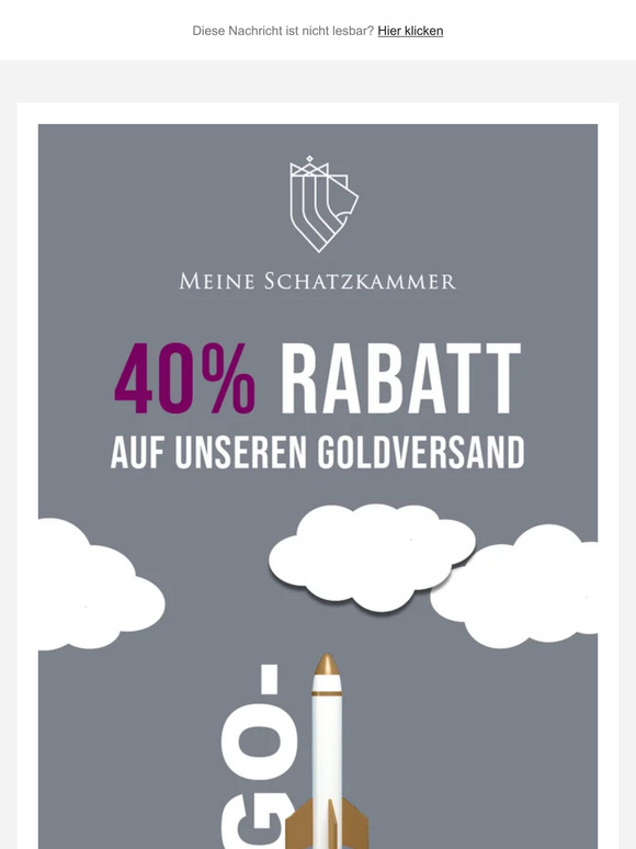 40% Ersparnis beim Goldversand