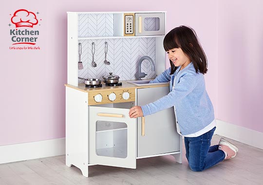 Kitchen Corner Wooden Play Kitchen