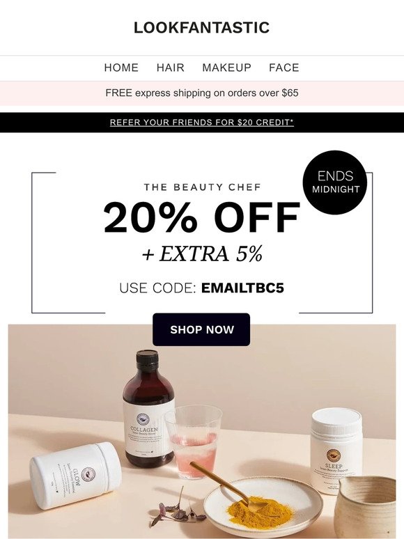 6HRS ONLY 🚨 Extra 5% Off The Beauty Chef