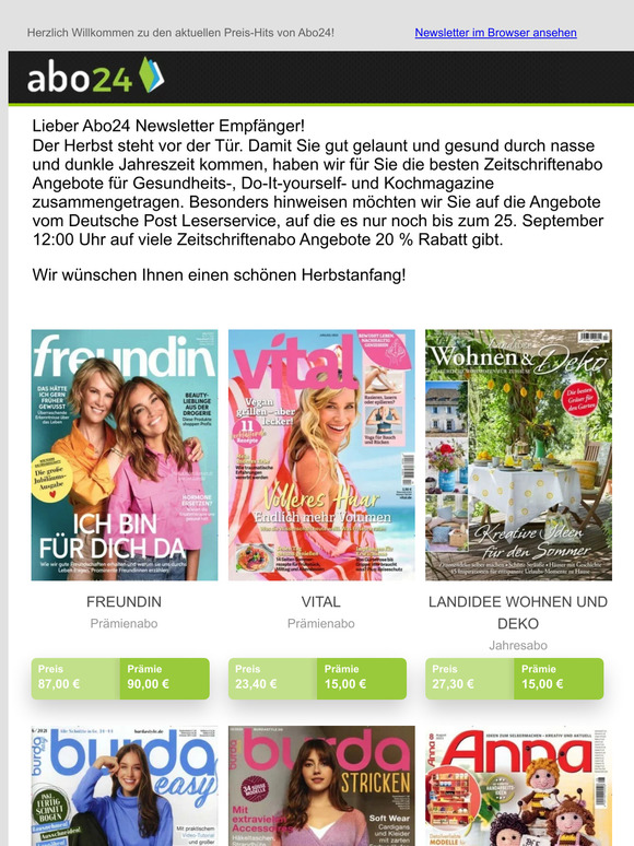 Mit Zeitschriftenabos den Herbst gestalten