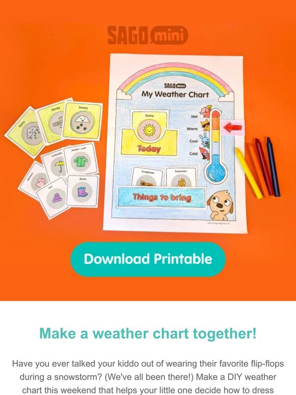 Cut and paste a DIY weather chart! ⛈☀
