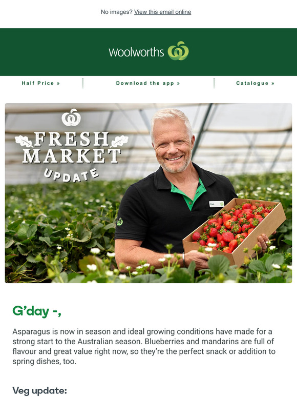 Woolworths —, celebrate spring with seasonal fruit and veg 🫐 Milled