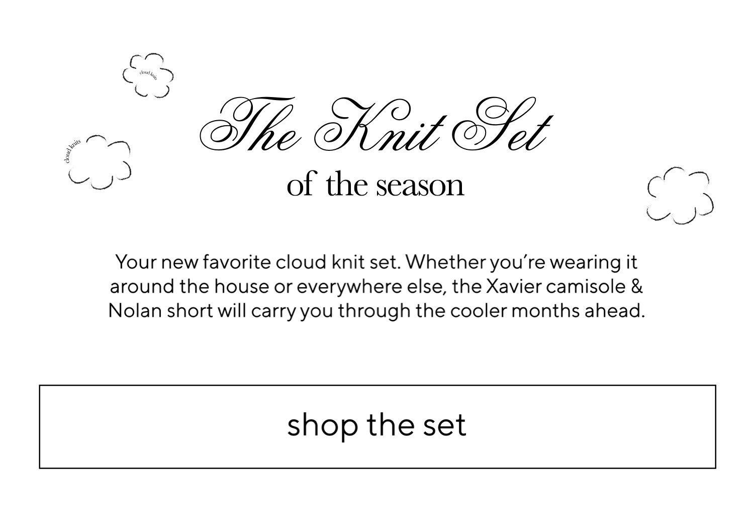 Nolan Cable Cloud Knit Mini Short - French Vanilla