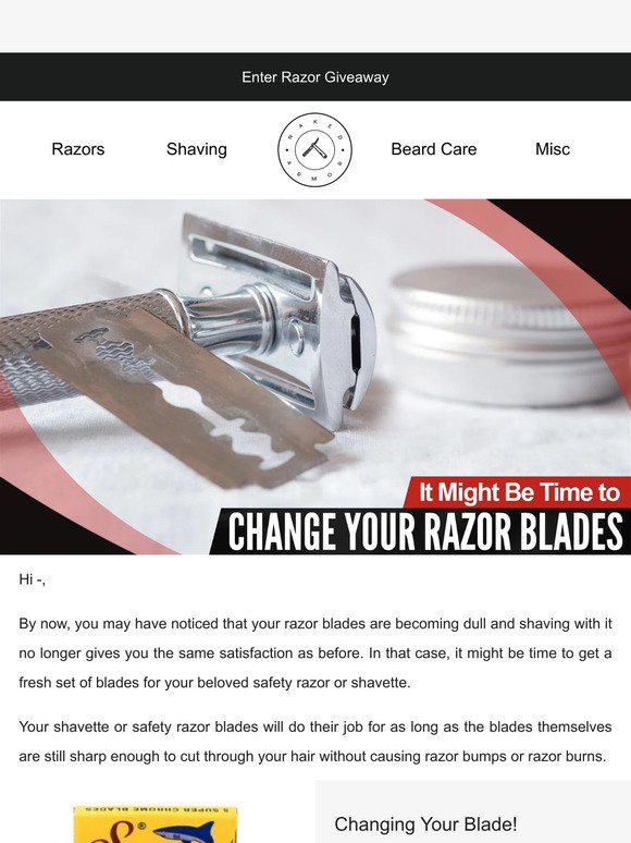 Changing Your Razor Blades 📆