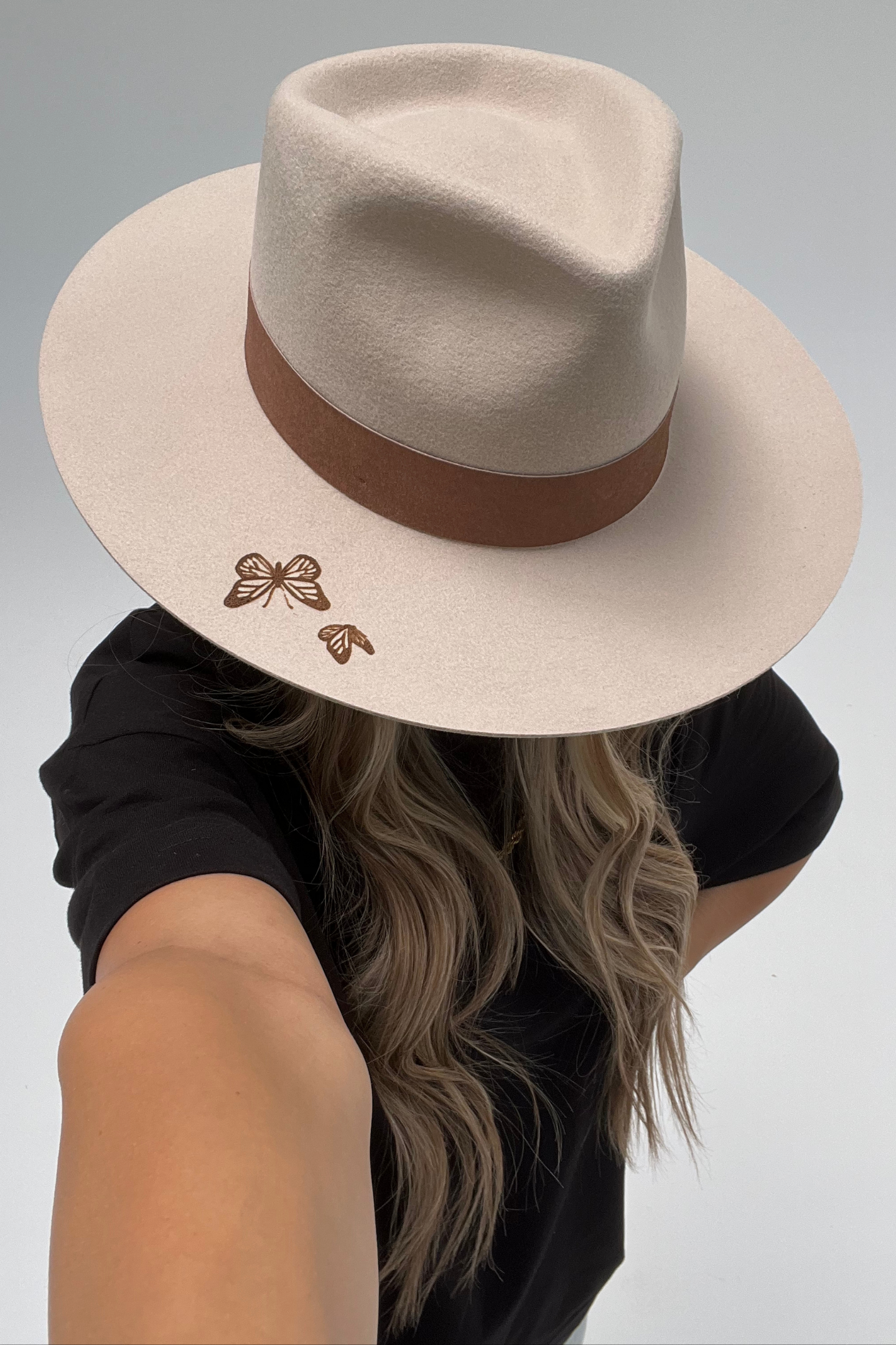Gigi Pip Wool Fedora Hat with Feather Sz. 57 S/M GIGI PIP Felt Hat (“the Miller Fedora”) main image 3