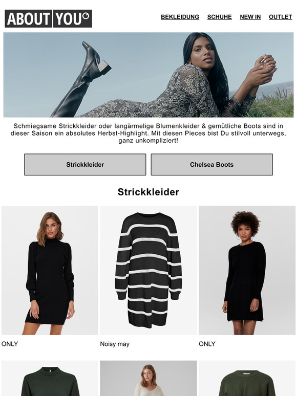 Herbst Dresscode: Chelsea Boots & Strickkleid