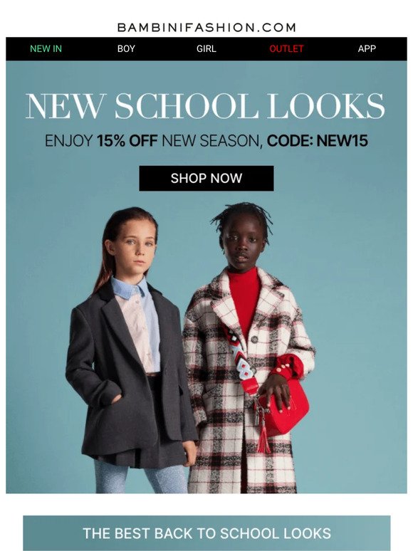 New Collection For The New School Year with 15% Off