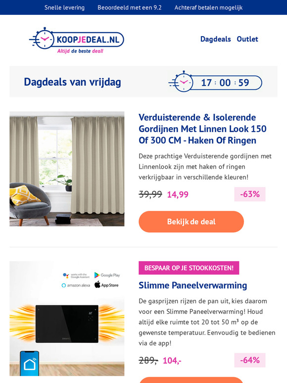Slimme Paneelverwarmer | 1+1 GRATIS Hoeslakens | Wave Jacket | Fauteuil | Toiletpapier | Deurluifel - Extra Korting Deze Vrijdag! 🤑