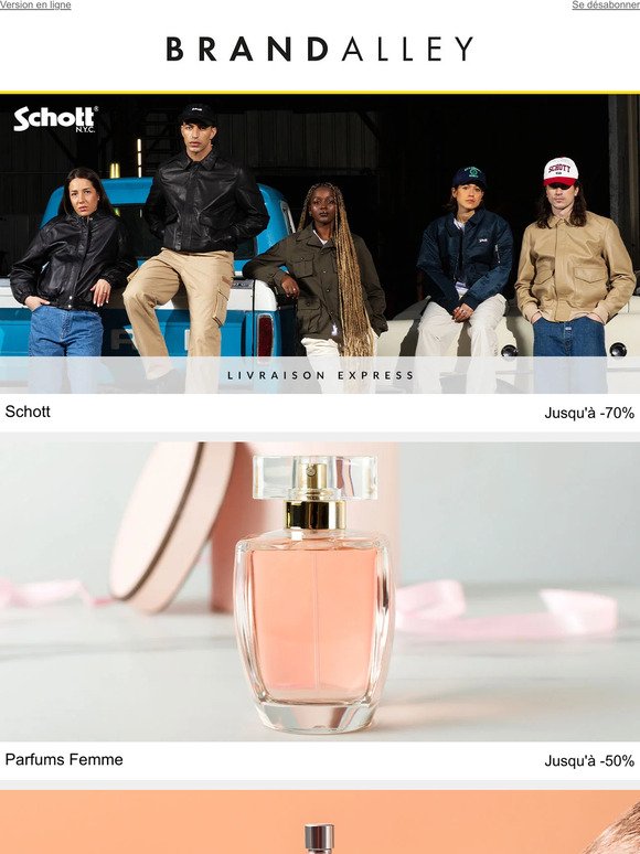 Promo 3 pour 2 ! | Schott, Parfums : Burberry, Calvin Klein..., Spécial pantalons, robes, tops...