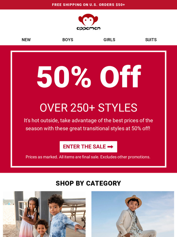 DON'T MISS OUT: 50% OFF SALE STYLES! ✨