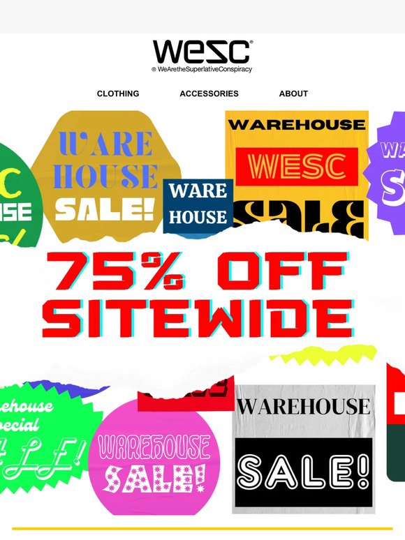 Unmissable Deals at Wesc's Warehouse Sale 🚚