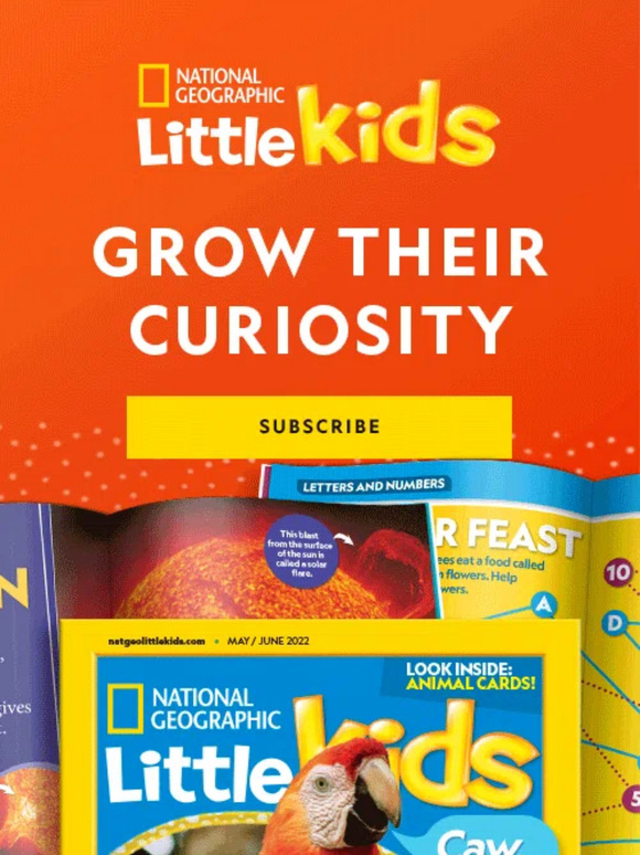 Make early reading fun for your little one! Get Nat Geo Little Kids Magazine, just $30/year (6 issues).