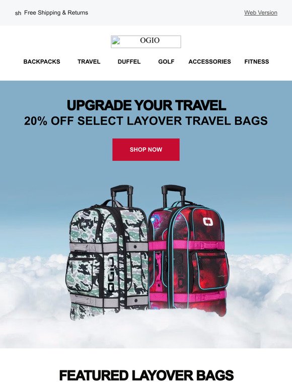 Upgrade Your Carry-On | 20% Off Select Layover Travel Bags