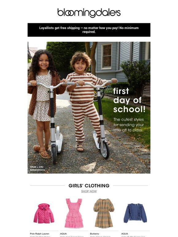 The cutest styles for their first day of school