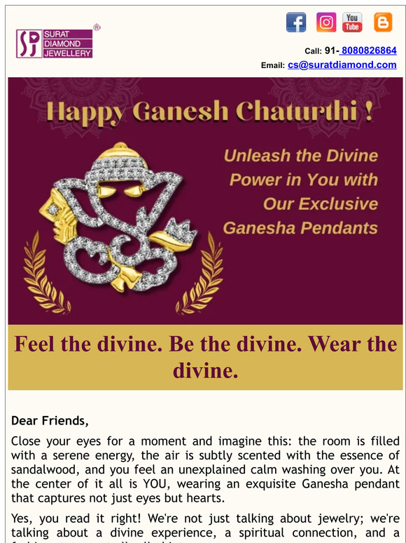Ganesha's Blessings Transformed into a Pendant of Light