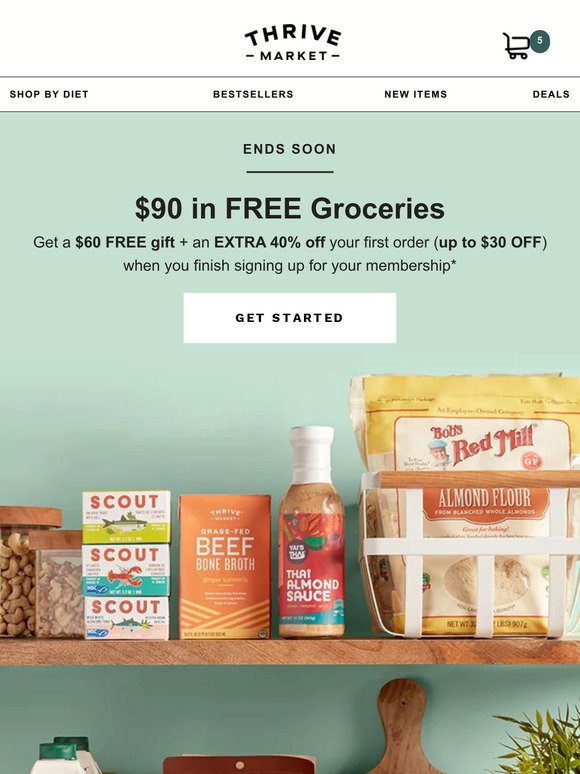 Don't miss out: $90 in FREE & healthy groceries
