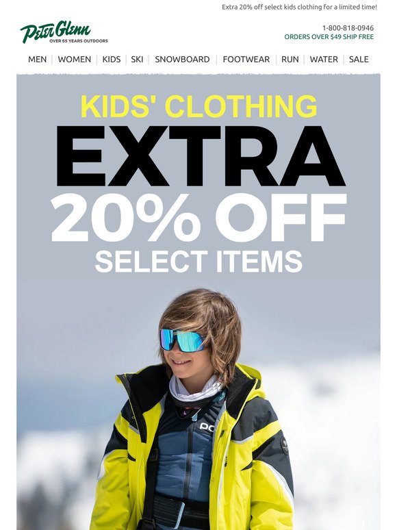 Get an Extra 20% Off Select Kids' Clothing Now!