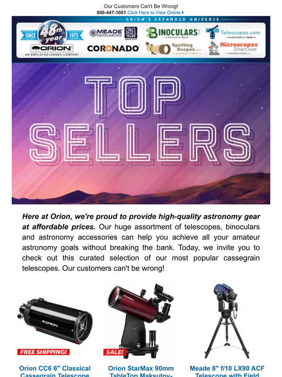 Orion telescope hot sale company