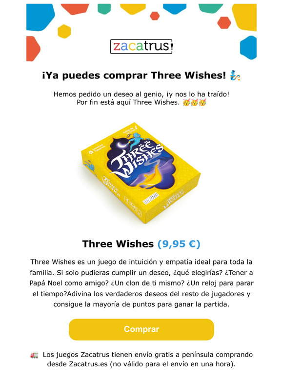 ¡Compra ya Three Wishes! 🤩 🧞🧞🧞