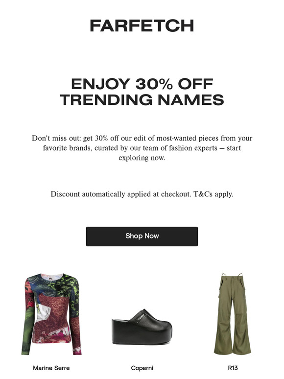 Enjoy 30% off Ganni, Marine Serre and more