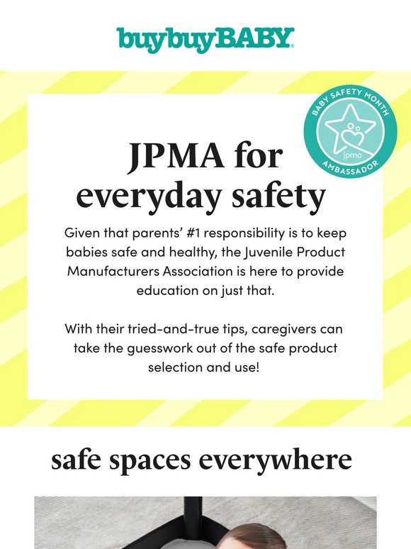 JPMA-approved safety tips