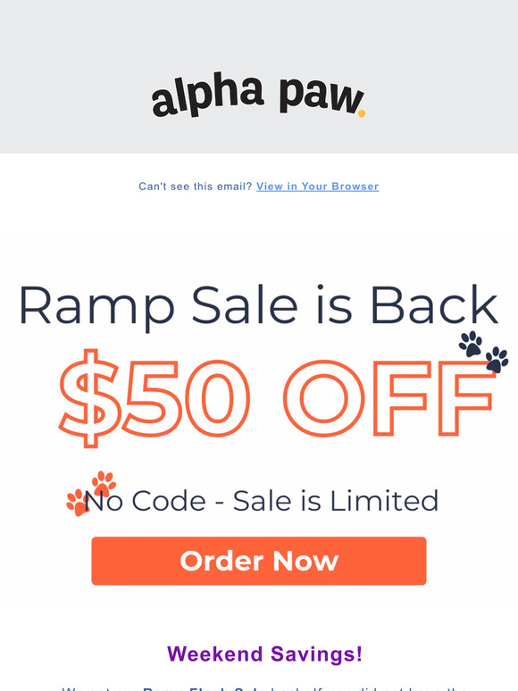 Weekend Savings : Ramp Sale is Back! 🔥